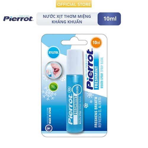 [ Tặng chỉ kẽ răng ] Nước xịt thơm miệng, diệt khuẩn PIERROT MOUTH SPRAY 10ml