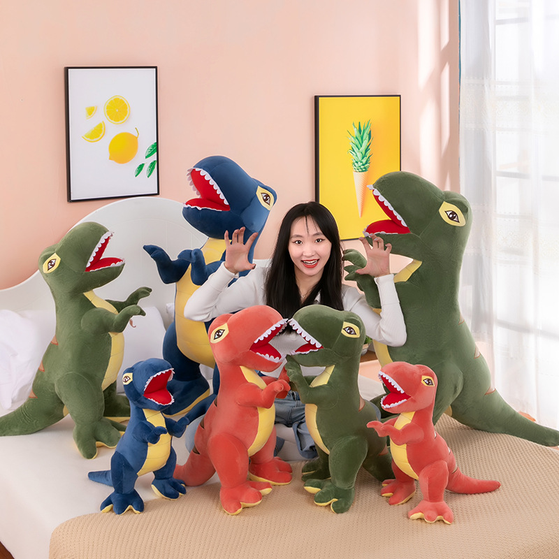 Gấu bông khủng long bạo chúa Dinosaur mạnh mẽ siêu ngầu (30cm---&gt;60cm) vải nhung mềm mịn cao cấp, an toàn cho bé