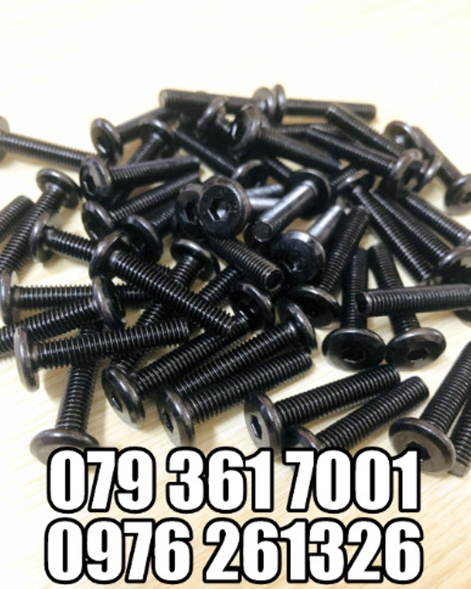 BULONG LỤC GIÁC CHÌM ĐẦU DẸT XI ĐEN _ BỊCH 50 CON