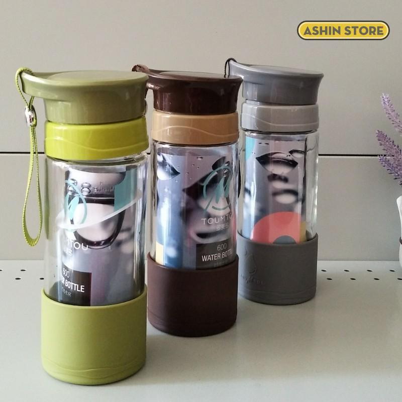 ️ Bình Nước Thủy Tinh 2 Lớp 650ml Hiện Đại
