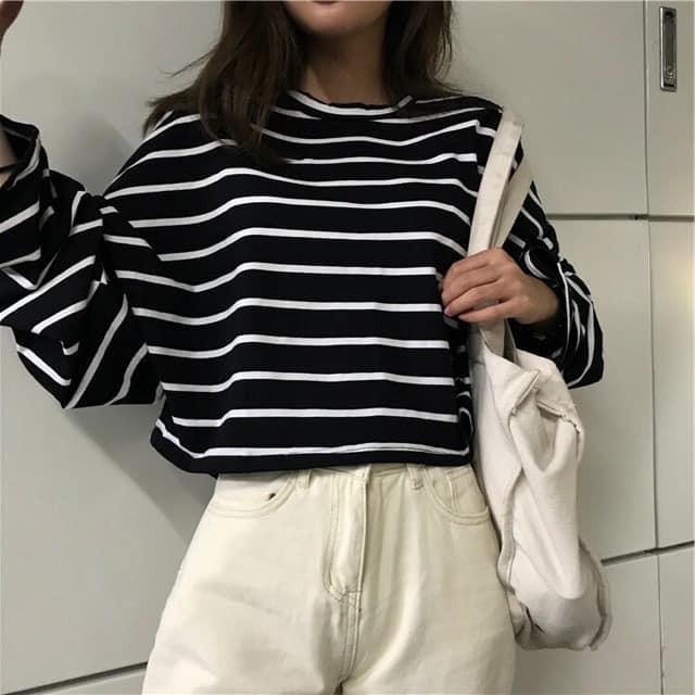 (ẢNH THẬT) ÁO CROPTOP DÀI TAY XINH