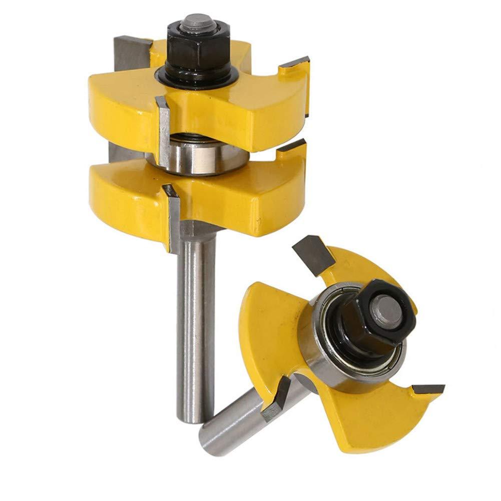 2 Mảnh Lưỡi Và Rãnh Tác Động Bộ Dao 8 Tay Cầm 3 Ngạnh Hình Chữ T Bộ Dao 8Mm Chuôi T Dụng Cụ Làm Rau Cau