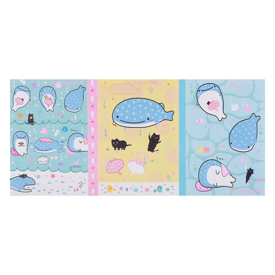 Sổ Giấy Note Cute Little Whale (6 Xấp)