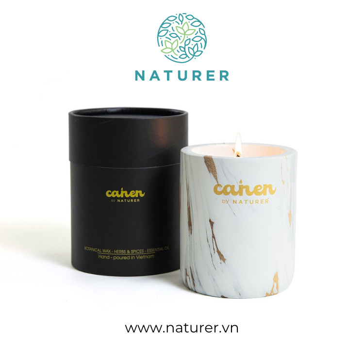 Nến thơm cao cấp Premium Jar - CANEN By NATURER từ sáp đậu nành và tinh dầu thiên nhiên nhập khẩu cao cấp