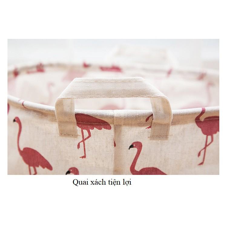 Sọt Vải Đựng Đồ Có Thể Gấp Gọn Size Lớn, Giỏ Đựng Quần Áo Đa Năng Vintage Adu79 - NEW
