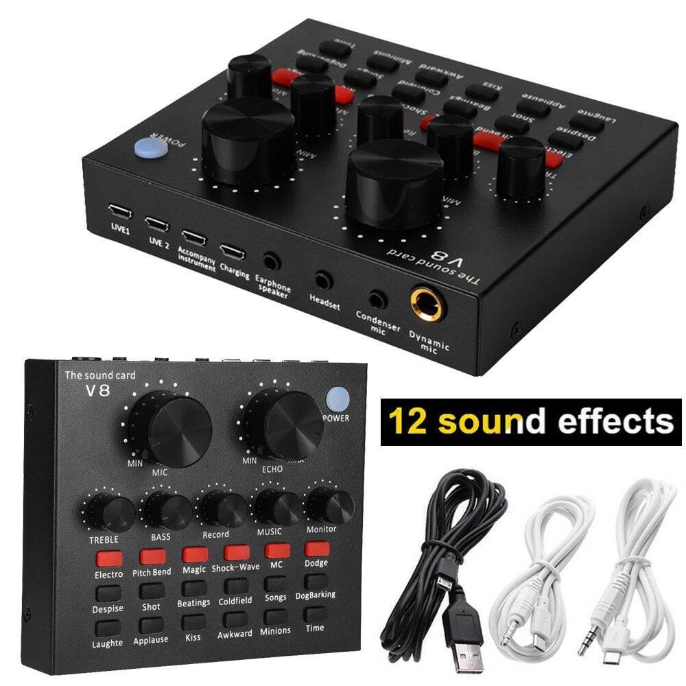 SOUND CARD V8 bản tiếng anh AUTOTUNE có BLUETOOTH âm thanh hay