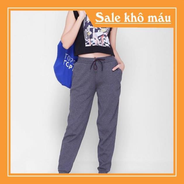 Quần jogger len tăm bo gấu nữ quần nỉ jogger len tăm