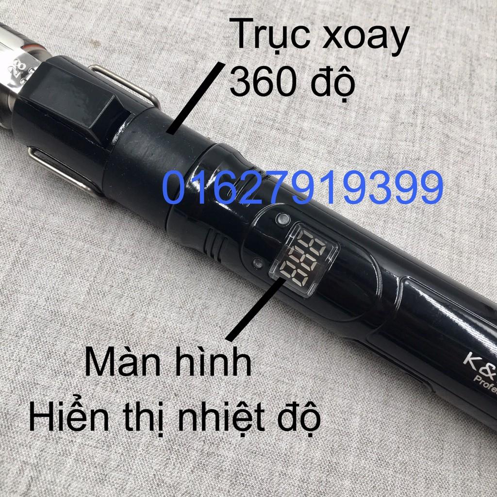 Tặng kẹp Máy làm tóc xoăn cao cấp có màn hình K&K