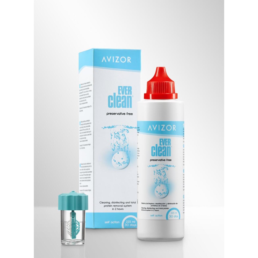 Dung dịch sát trùng kính áp tròng Avizor Ever clean 225ml