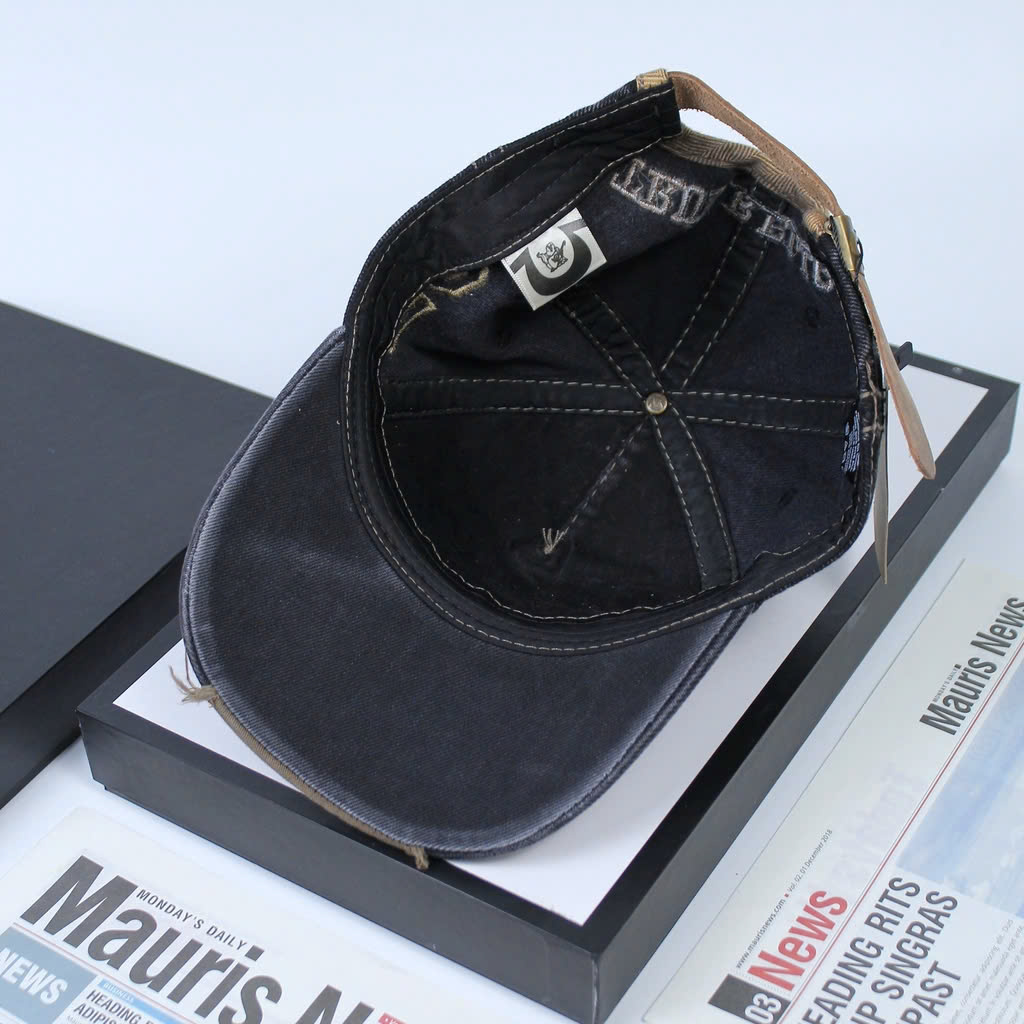 Nón nam, mũ lưỡi trai Ông Địa Rebels phối vải jeans form đẹp thời trang đường phố
