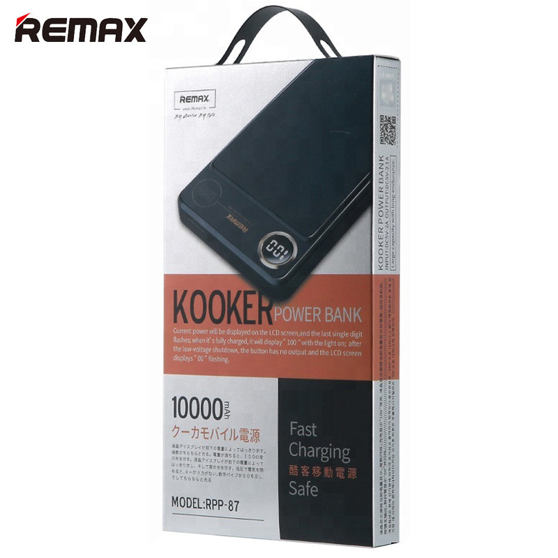 Pin Sạc Dự Phòng Remax RPP-87 10000mAh + Tặng Kèm 1 Ghế Đỡ Điện Thoại Đa Năng T2 - Hàng CHính Hãng