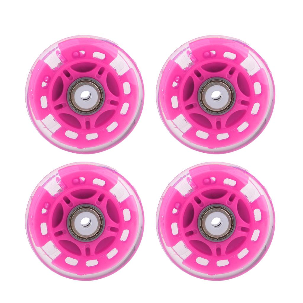 4Pcs Inline Sliding Flash PU Roller Skate Wheels for Skating Shoes