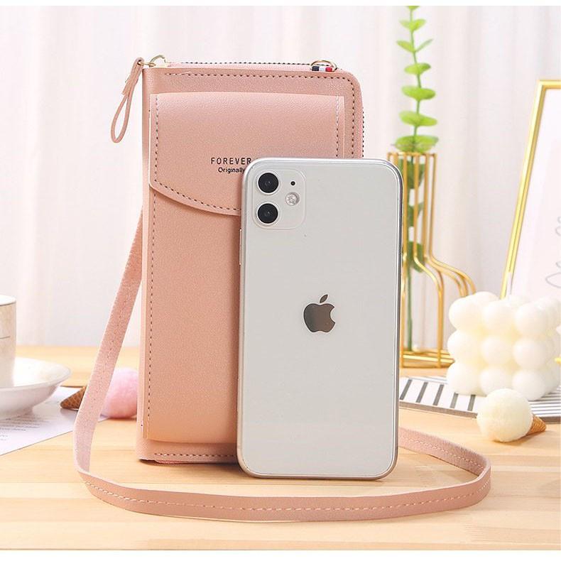 Ví nữ dài cầm tay dây đeo chéo thời trang nhiều ngăn tiện dụng