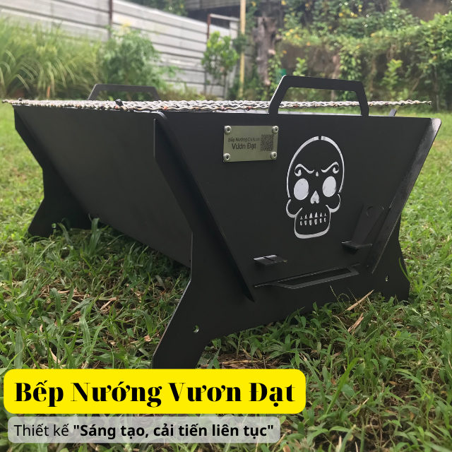 Bếp nướng than BBQ lắp ghép | Có khay hứng tro | Kích thước 40x30cm