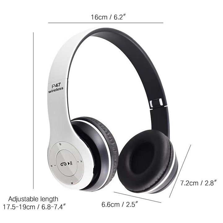 Tai nghe chụp tai bluetooth Headphone nghe nhạc không dây 5Tech hỗ trợ đàm thoại nghe nhạc dùng cho điện thoại, laptop, máy tính hàng chính hãng