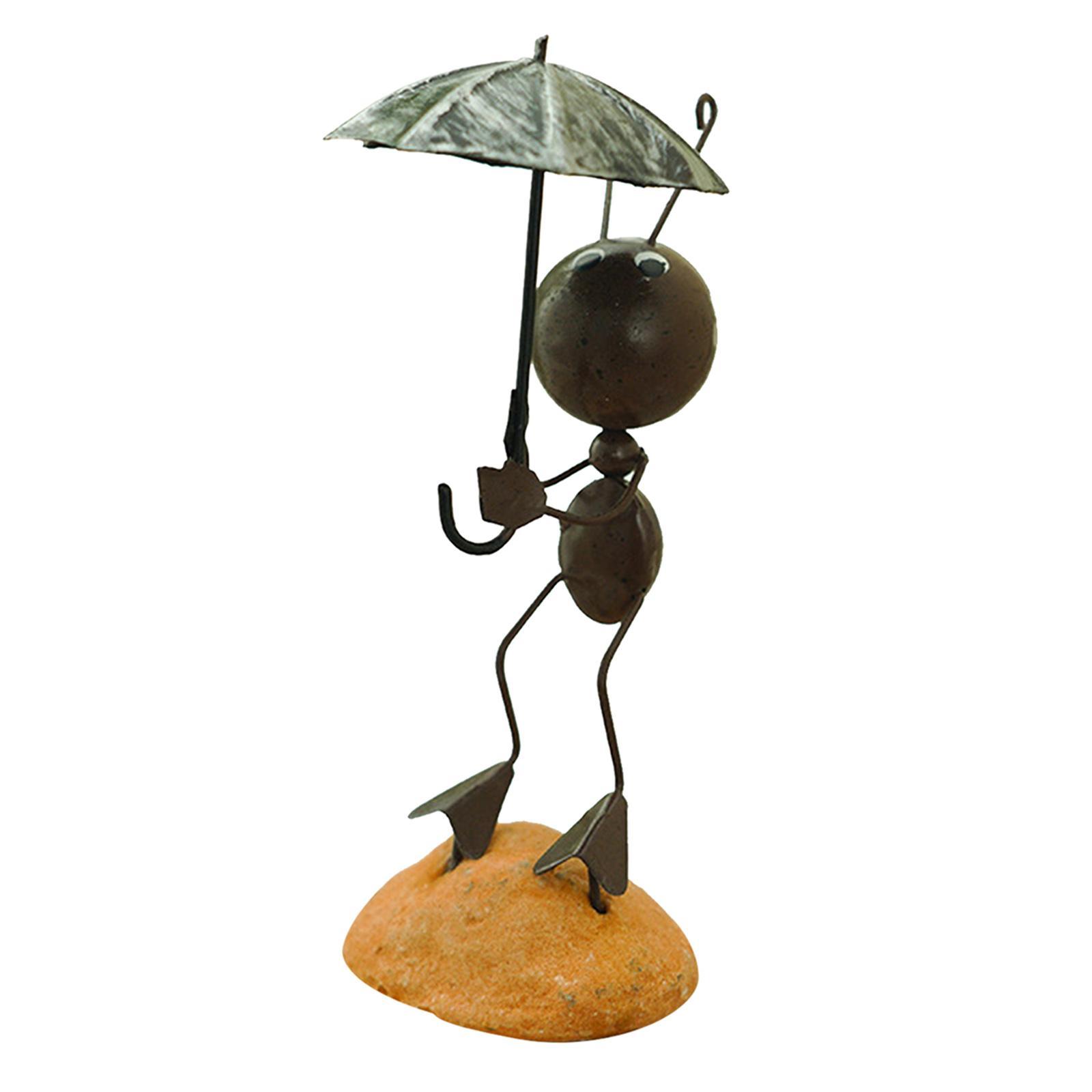 Hình ảnh 2x Creative Cute Ant Figurine Sculpture Model Home Office Desktop Decor