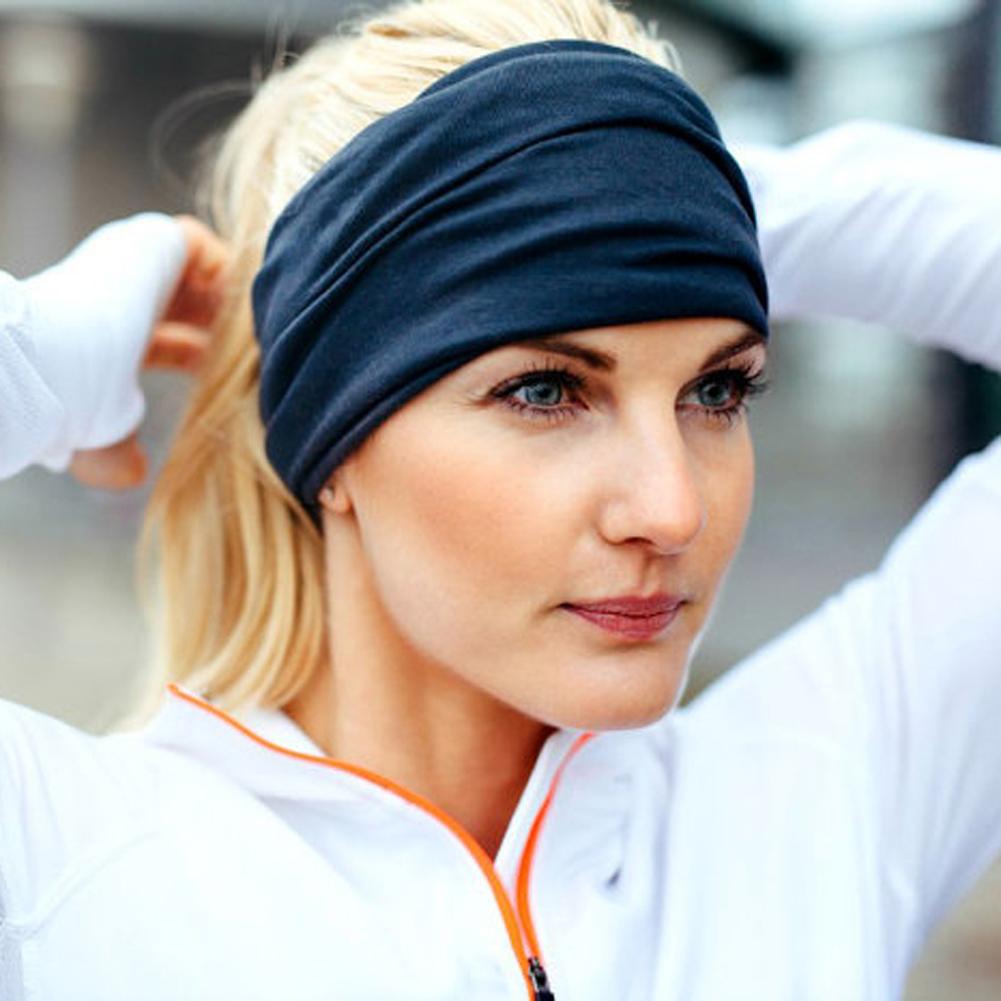 Phụ nữ mới rộng thể thao trên băng yoga kéo dài băng kéo tóc đàn hồi solid Running Turban Head Wrap Color: green