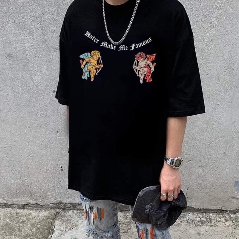 Áo thun thiên thần áo thun tay lỡ Hater the bad god