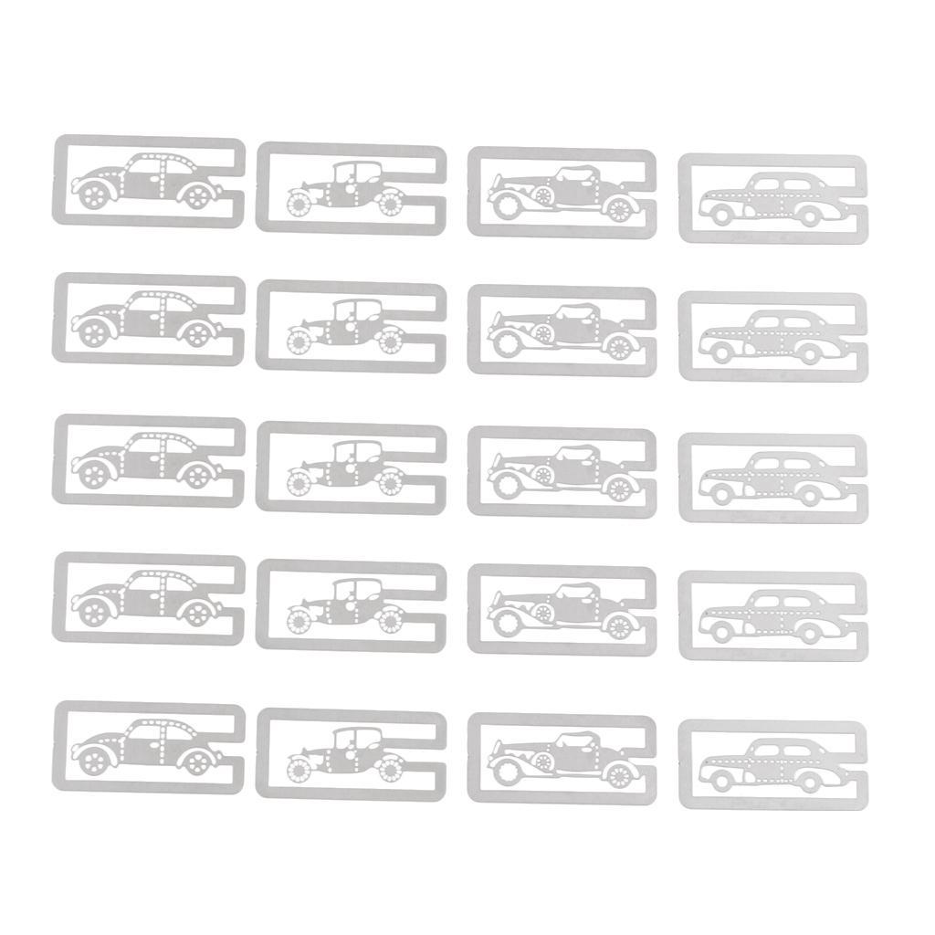 20Pcs Bookmarks Metal Cute Bookmark Book Mark Stationery Office Accessories