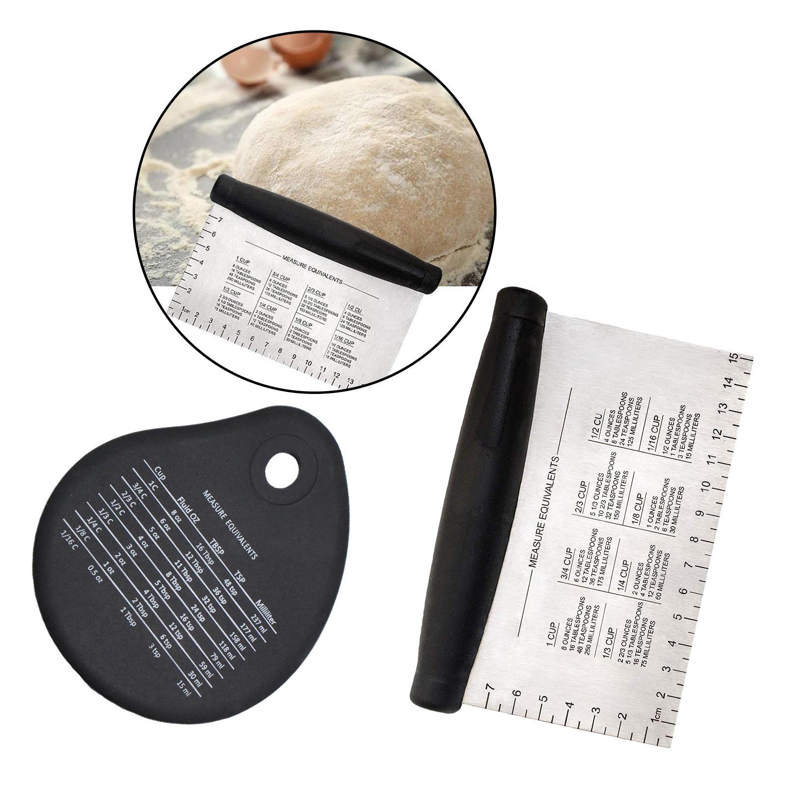 Stainless Steel Bench Scraper Dough Scraper Cutter Food Grade with Bowl Scrapper