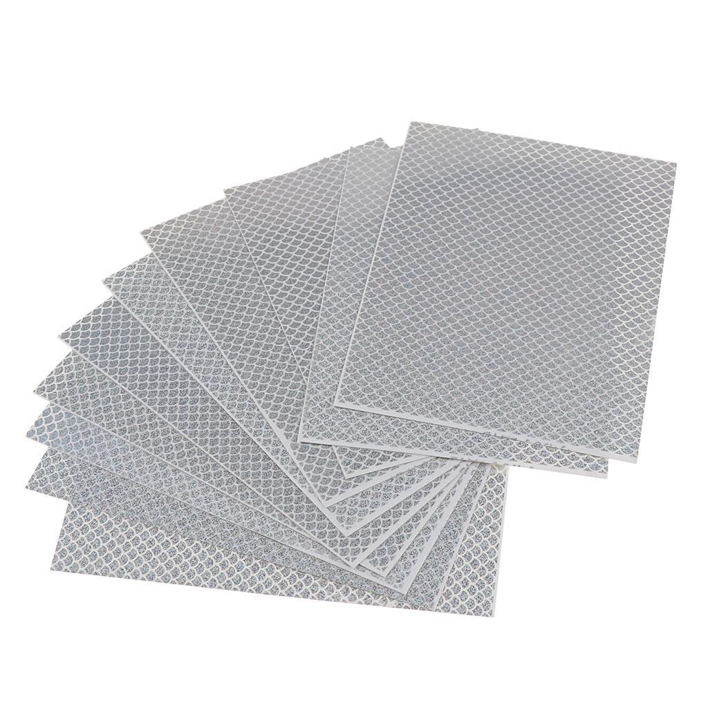 10pcs Holographic Adhesive Film Flash Fishing Lure Tape Lure Baits Scales Skin Stickers