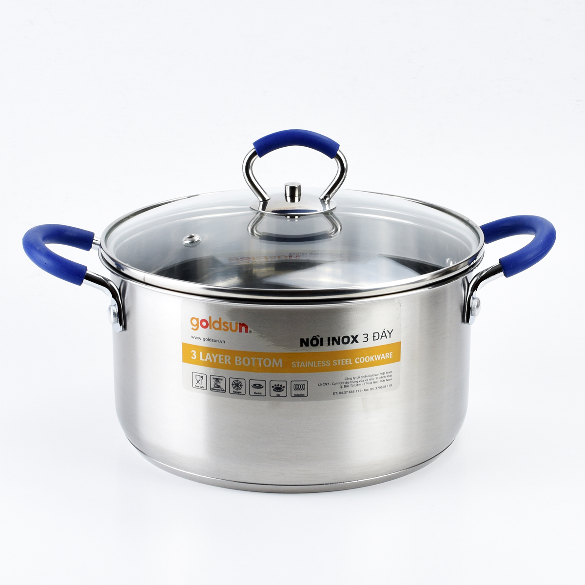 Bộ nồi Inox GH18-4308SG -  4 chiếc
