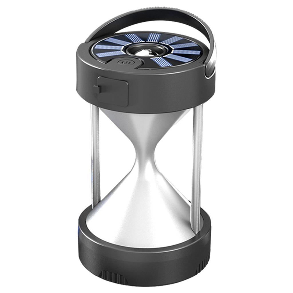 Portable Tent Light Lantern Solar/USB Outdoor Camping Hourglass Lamp