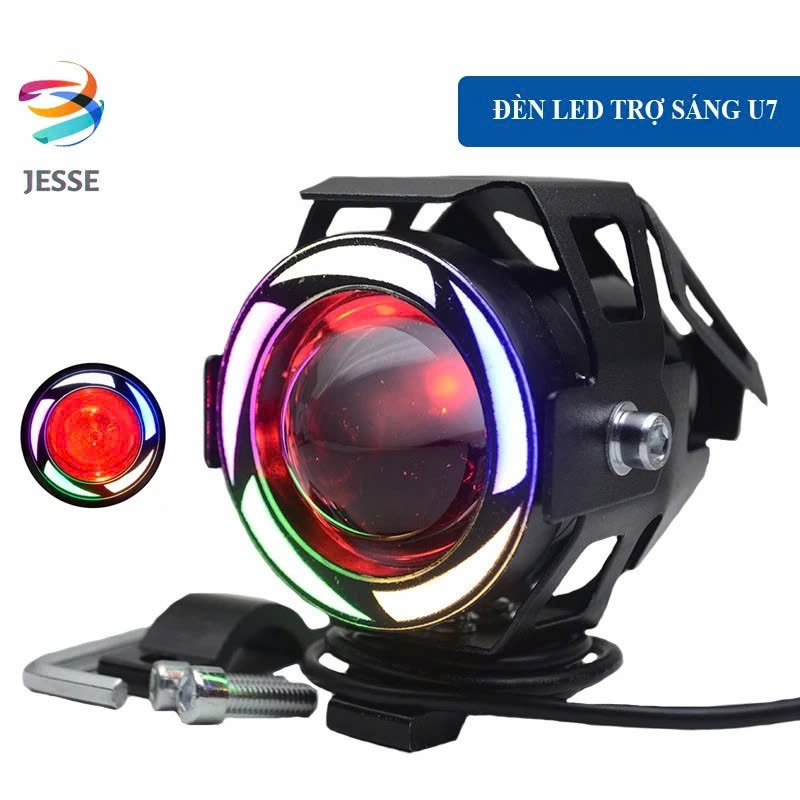 Đèn Trợ Sáng Chất Lượng Cao: U7 LED Ngũ Sắc - Độ Xe Cực Đẹp, Chống Nước, Phụ Kiện Đồ Chơi Xe Máy Đẳng Cấp