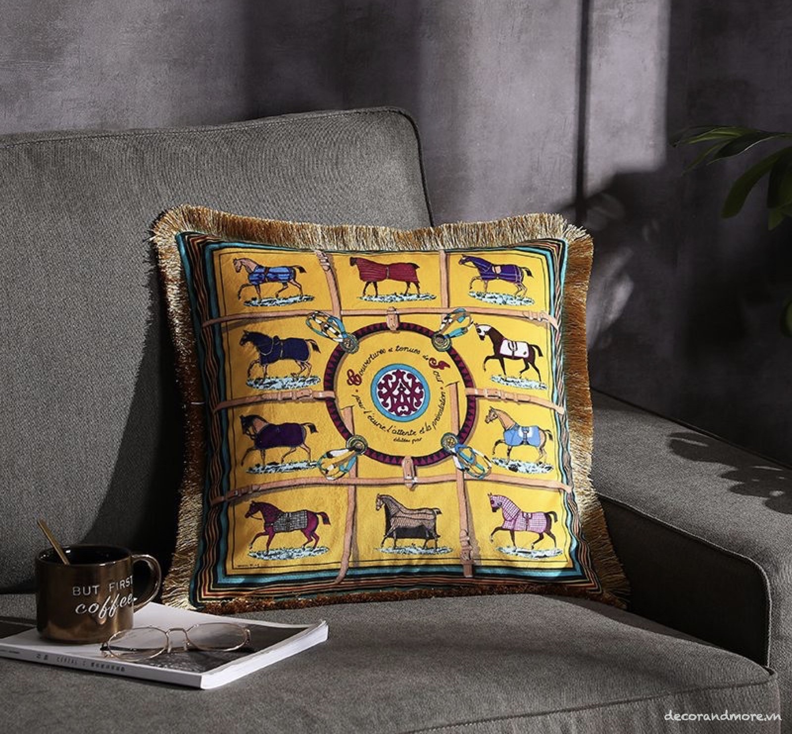 Vỏ Gối Sofa Vải Nhung Cao Cấp - Gối Tựa Lưng, Gối Décor