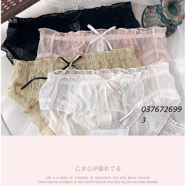 Quần Lót Nữ Ren Nơ Sexy Thời Trang Nhật Ngang Eo . Hàng Loại Đẹp.