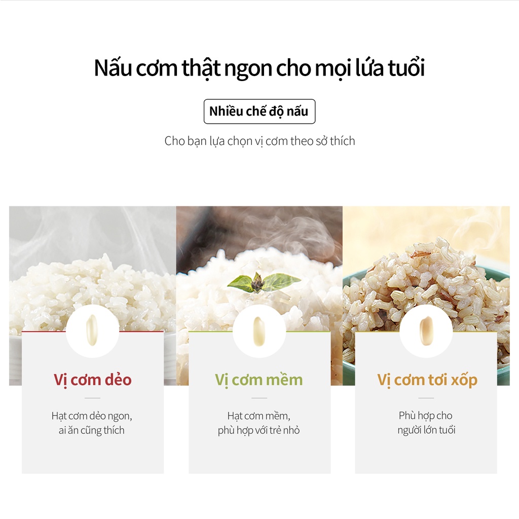Nồi cơm điện mini Lebenlang LBL0583 dung tích 800ml, công suất 250W nhỏ gọn, thiết kế đơn giản hiện đại - hàng chính hãng