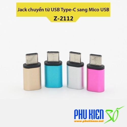 Jack chuyển từ USB Type-C sang cổng Micro USB