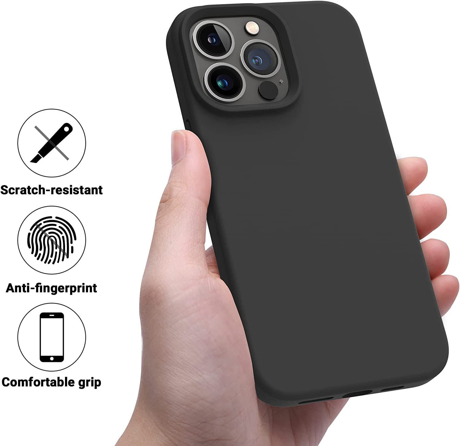 Ốp lưng silicon case cho iPhone 14 Pro Max siêu mỏng 0.3mm chống bám bẩn hiệu Memumi Liquid mặt lưng siêu mềm mịn, có gờ bảo vệ camera - hàng nhập khẩu