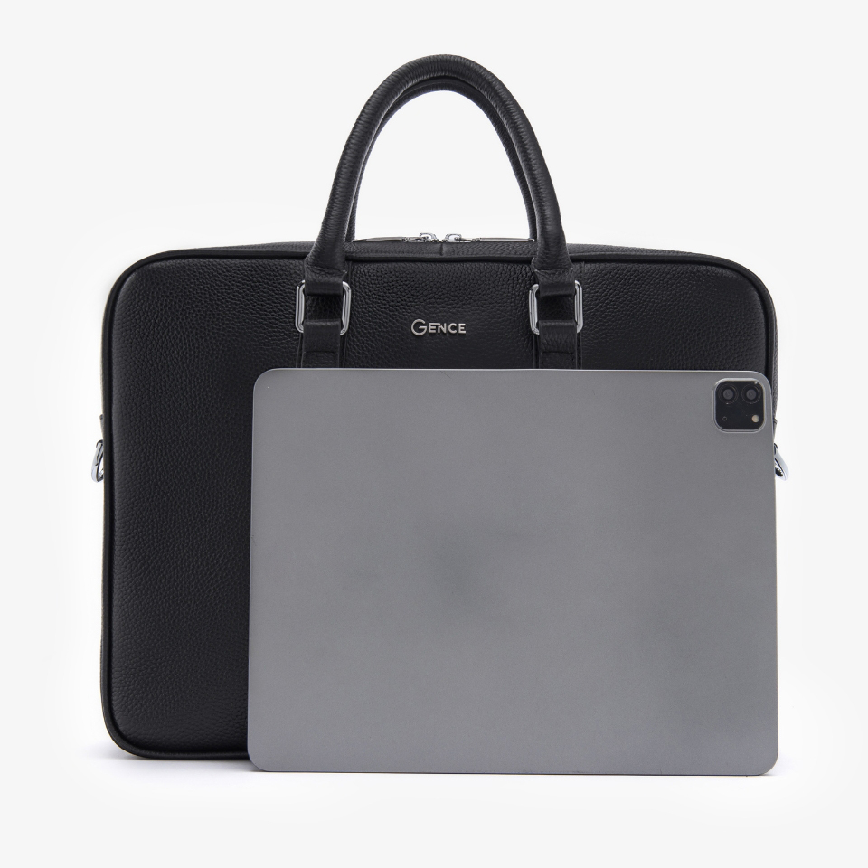 Cặp Laptop Túi Xách Doanh Nhân GENCE GCE27 Chất Liệu Da Bò Cao Cấp Màu Đen