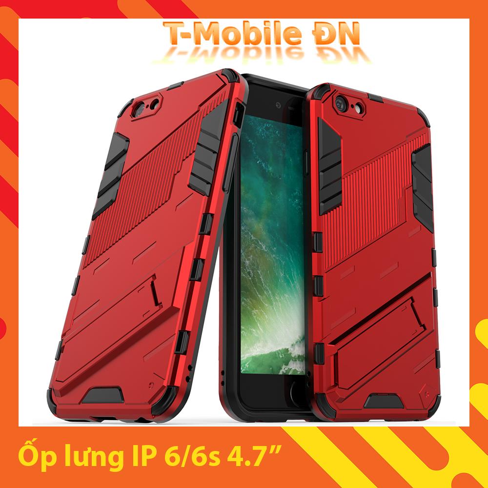 Ốp lưng cho iPhone 6 6s, Ốp chống sốc Iron Man PUNK cao cấp kèm giá đỡ cho iPhone 6 6s