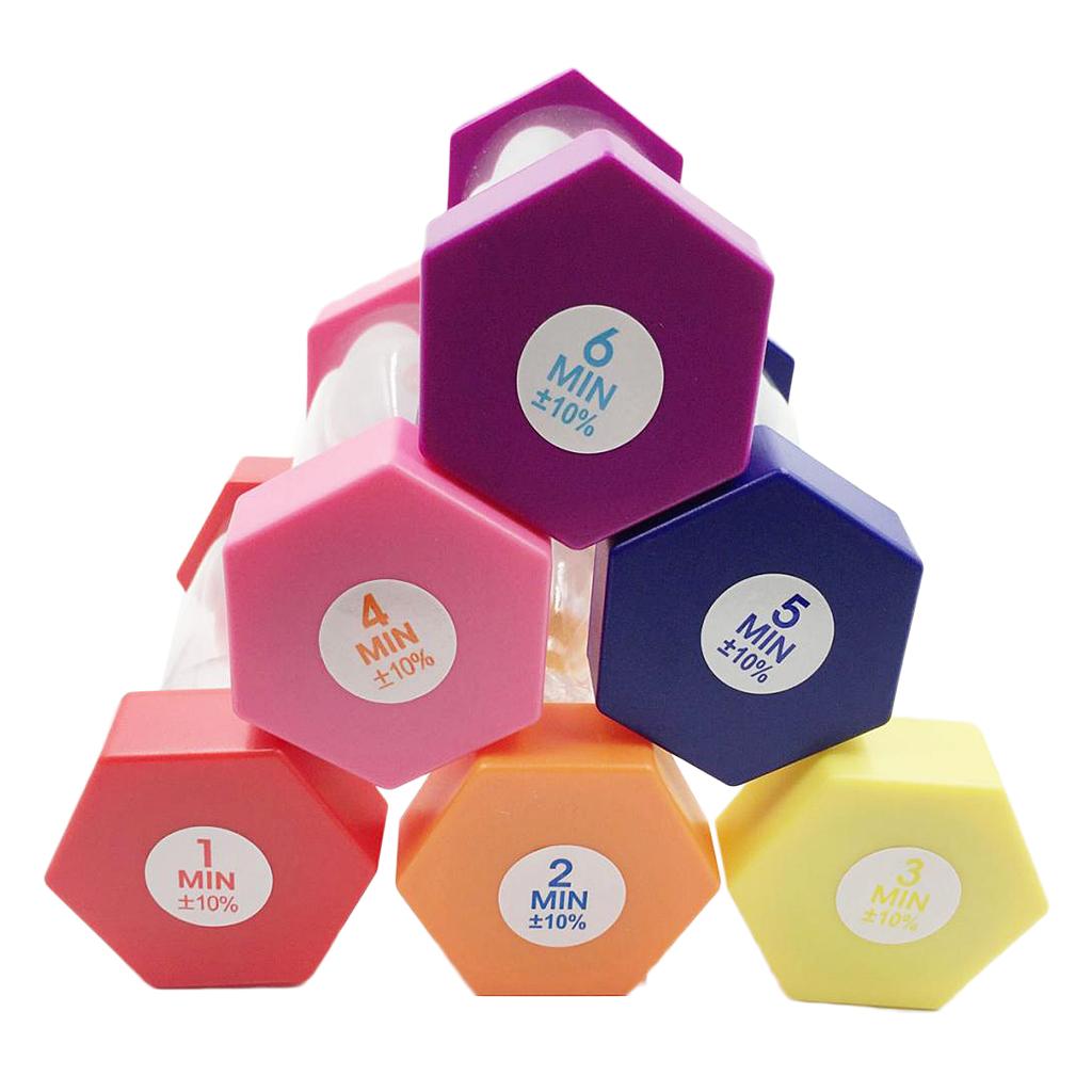 1+2+3+4+5+6 Min Set Sand Timer Hourglass Home Party Children Game Prop