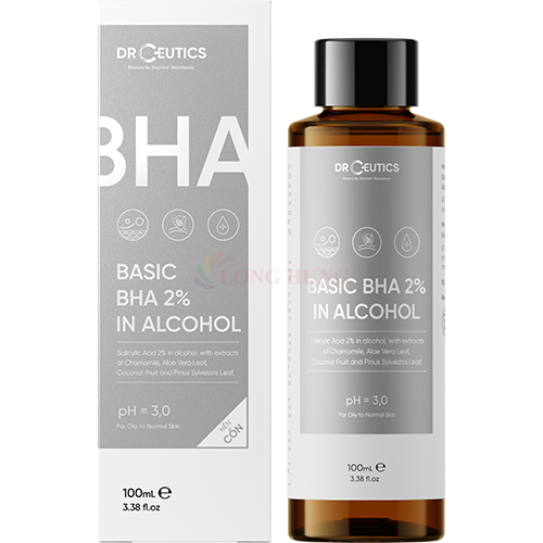 Dung dịch DrCeutics Basic BHA 2% In Alcohol giúp loại bỏ tế bào chết trên da (100ml) - Hàng chính hãng