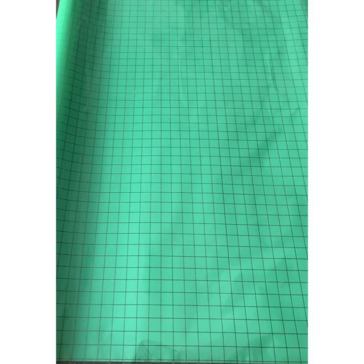 5M Giấy Dán Kính Họa Tiết dán kính ô vuông xanh lá Không Cần Keo DK183 - Khổ 0.5m
