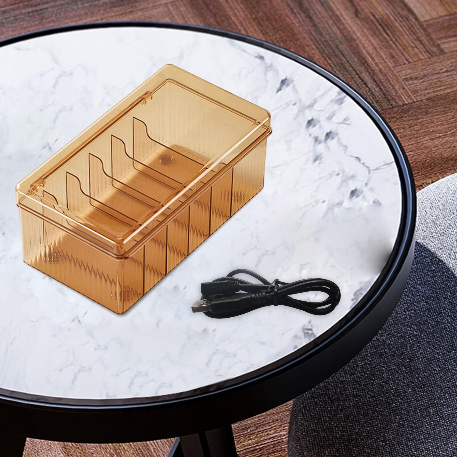 Storage Box Management Box with Compartments Container for Desk Office