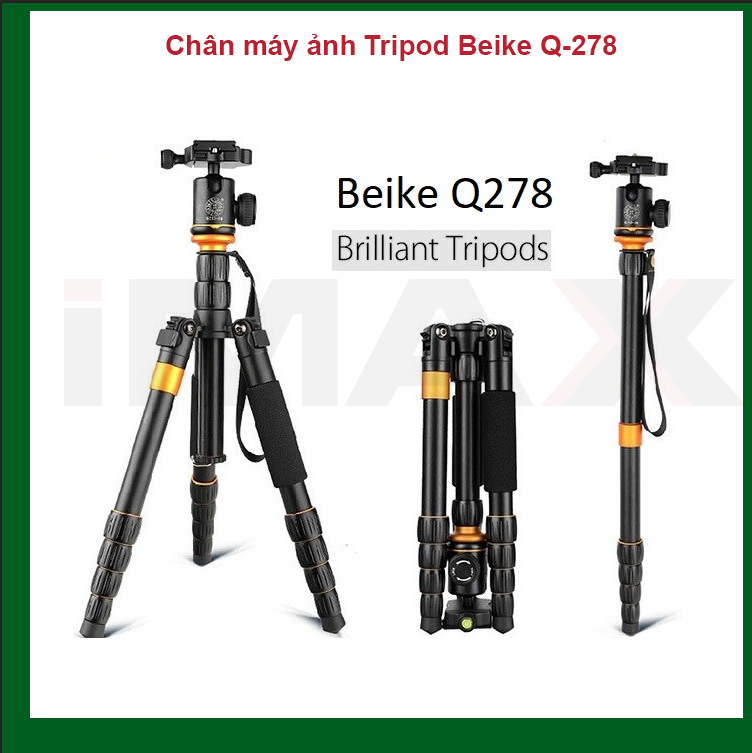 CHÂN MÁY ẢNH BEIKE Q278, TRIPOD KẾT HỢP MONOPD - HÀNG NHẬP KHẨU