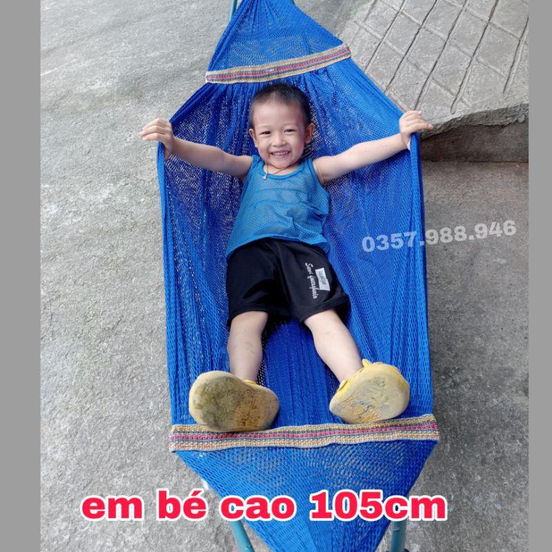 Võng lưới cán thép cho bé, đầu cán thép 40cm chất vải dày rộng phù hợp với khung em bé (không kèm khung)