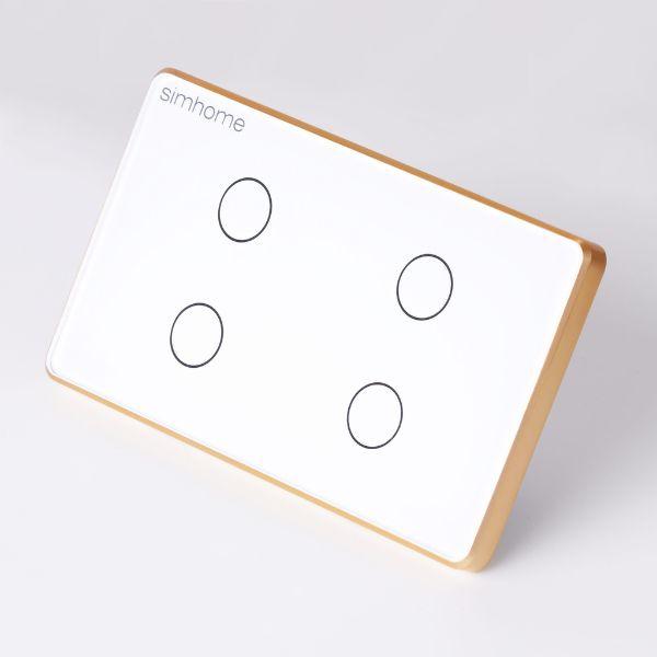 Công tắc cảm ứng Zigbee SimHome S3 – Tiêu chuẩn – 4 nút
