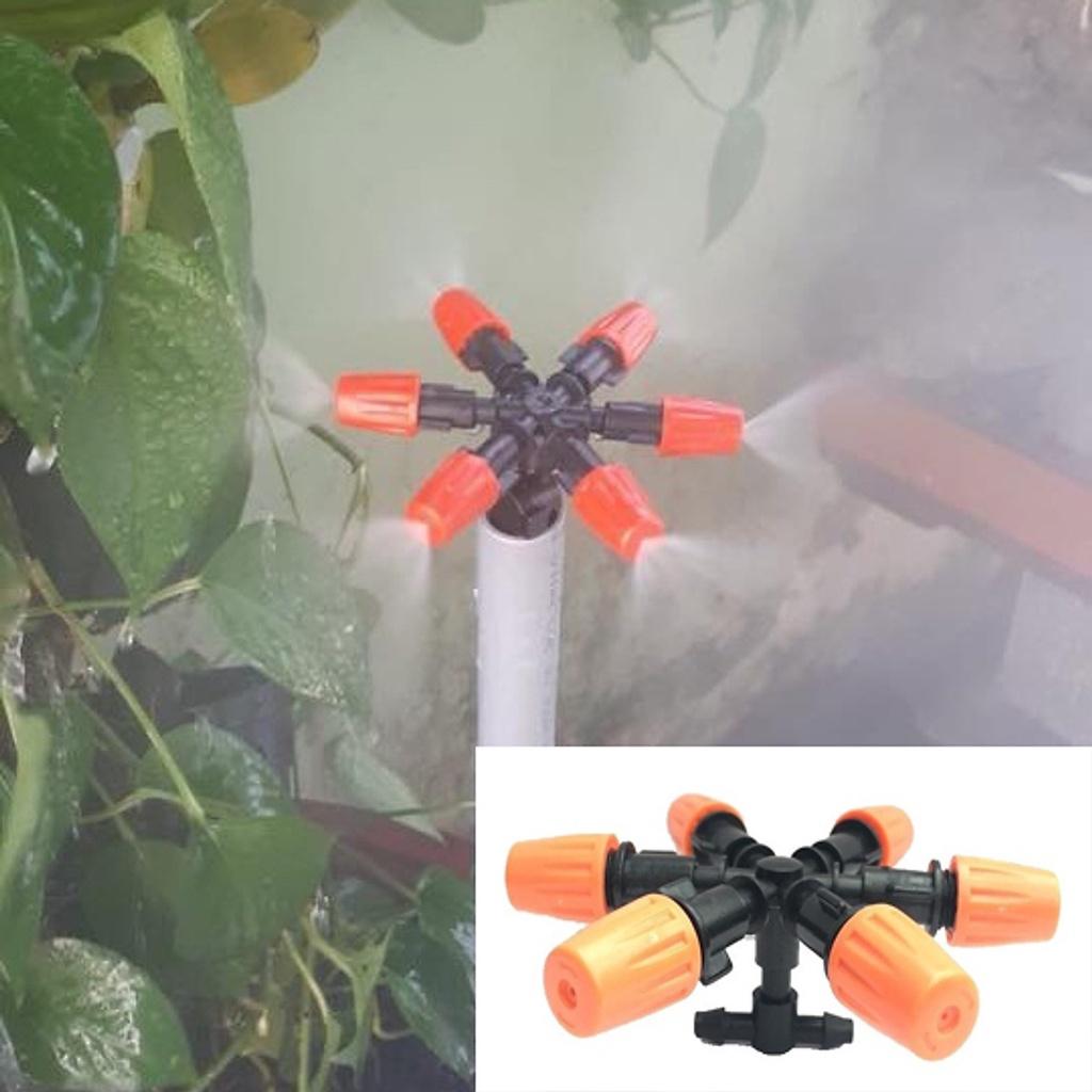 5 Béc Phun Sương 6 Hướng Tưới Lan, Cây Cảnh Kèm Nối Ren 21