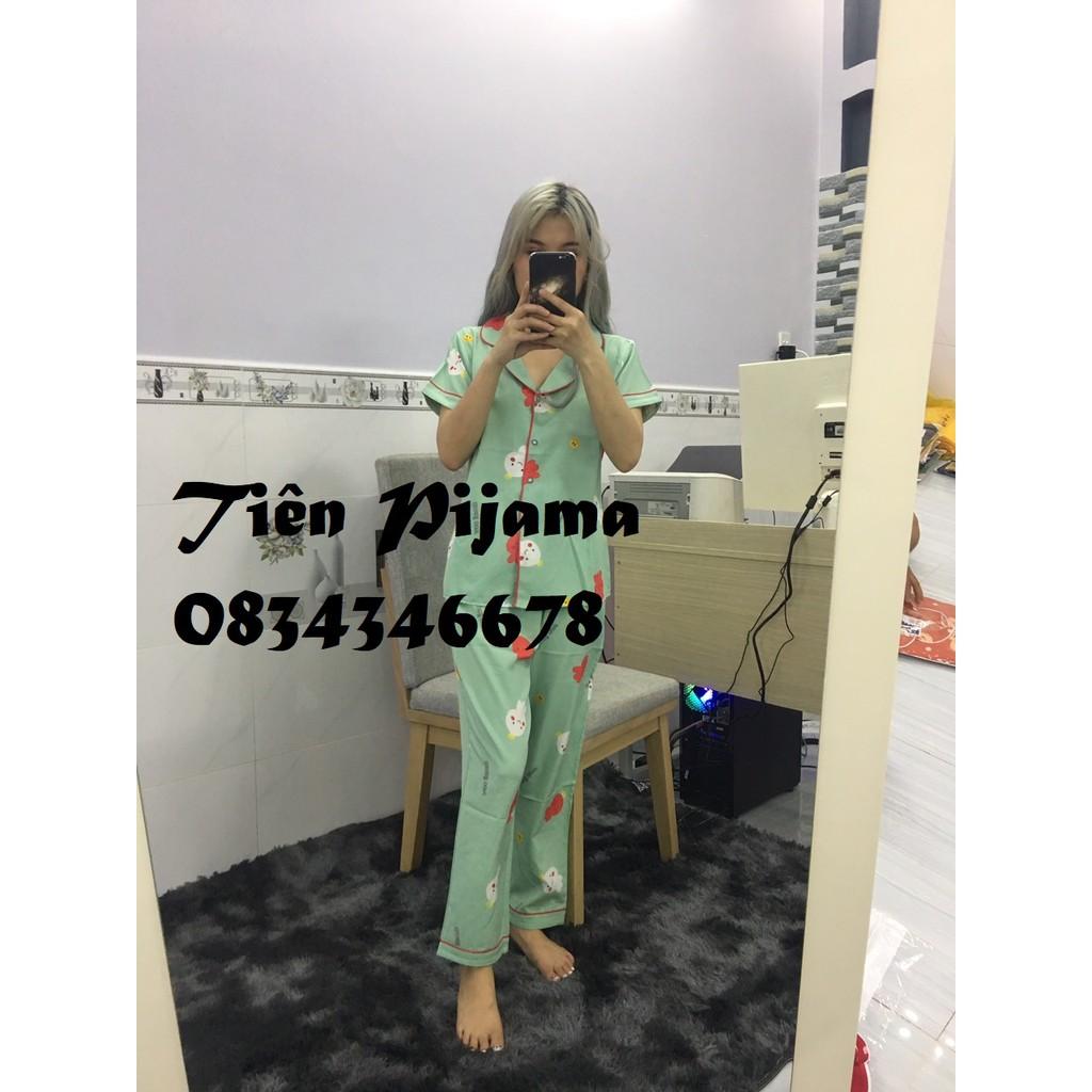 Bộ Lụa Pijama Áo Cộc-Quần Dài Chất Liệu Lụa Cao Cấp Mát Lịm
