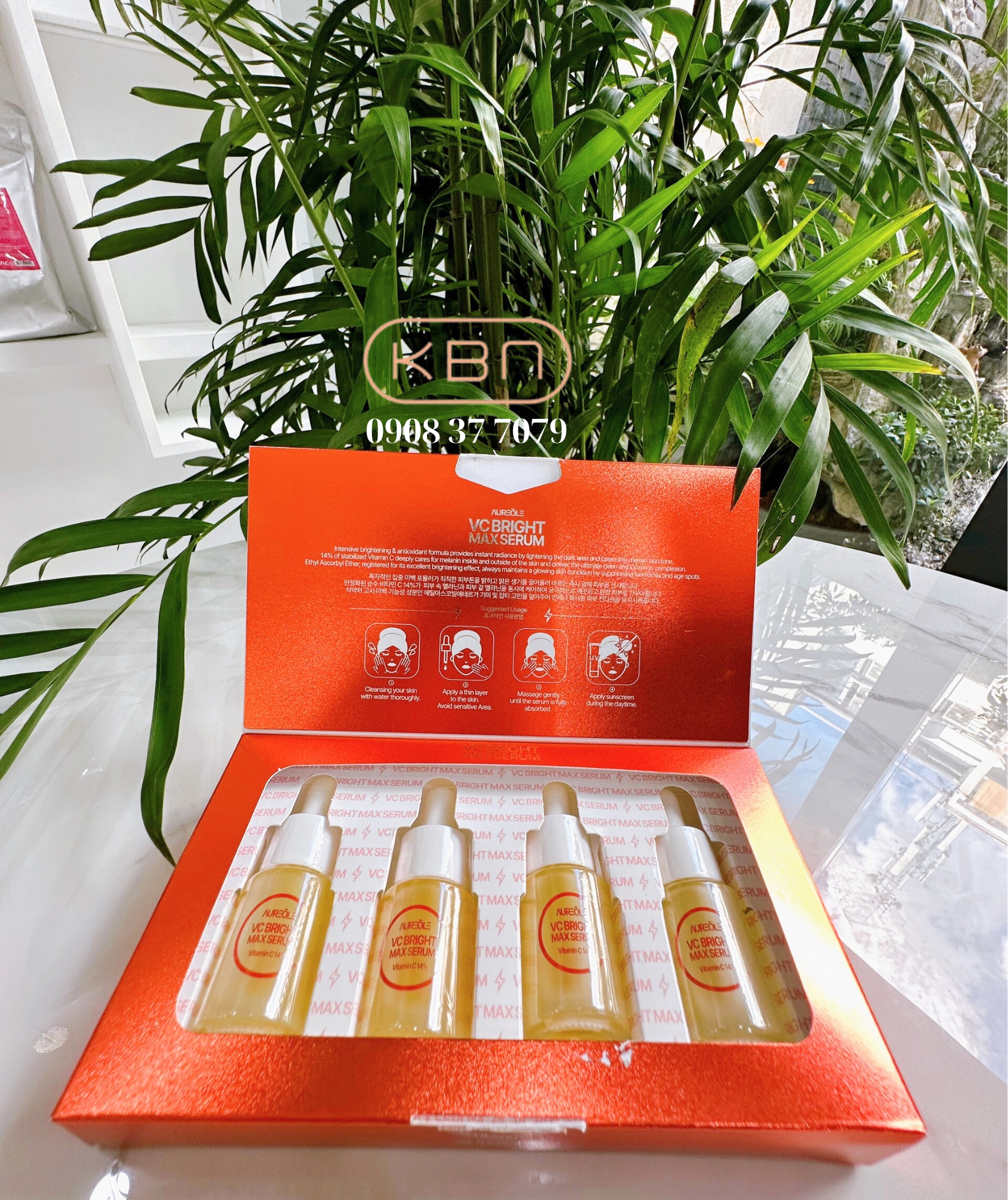 Bộ 4 Chai Serum Vitamin C - VC BRITGH MAX SERUM - Làm Sáng Da, Dưỡng Da, Mờ Thâm, Mờ Nếp Nhăn