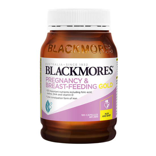 Vitamin bầu bú Blackmores Pregnancy & Breastfeeding Gold mẫu mới 180 viên chính hãng Úc