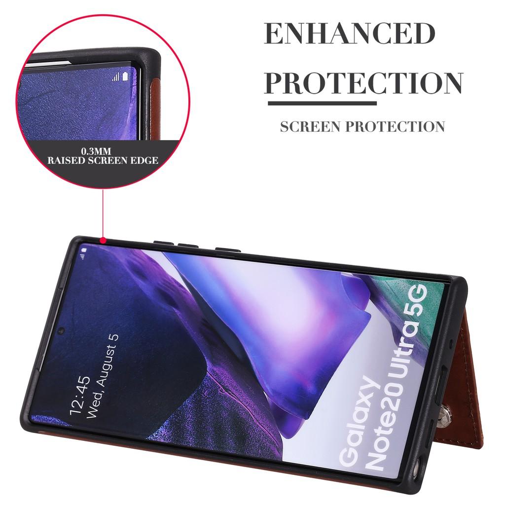 Bao Da Nắp Gập Có Ngăn Đựng Thẻ In Hình Bướm 3d Cho Samsung Galaxy Note20 Ultra S20 Ultra S20 + S20 Plus