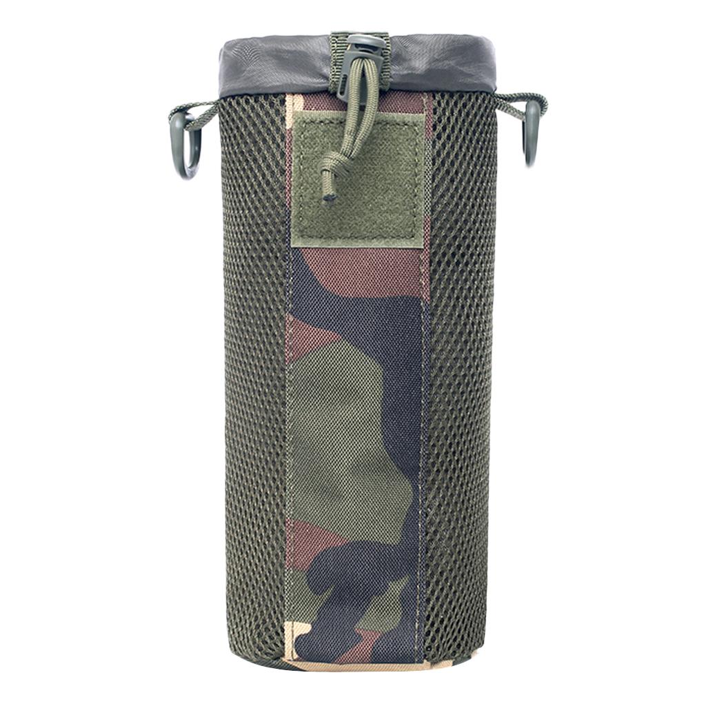 Outdoor Water Bottle Carrier with Shoulder Strap Drinking Pouch Bag Holder Woodland Camo/ ACU/CP/Digital Woodland