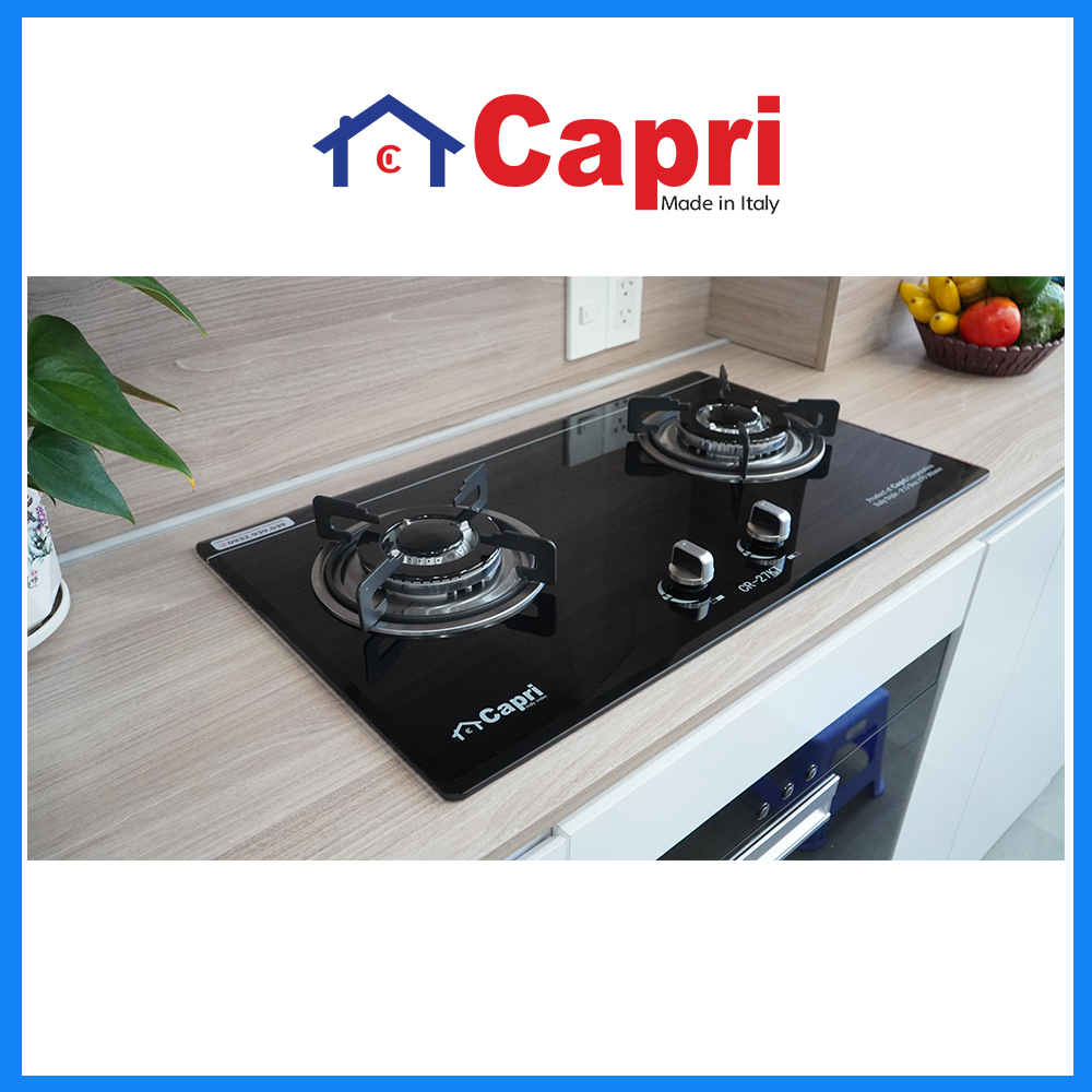 Bếp gas âm kính 2 vùng nấu Capri CR-27KT | Hàng chính hãng