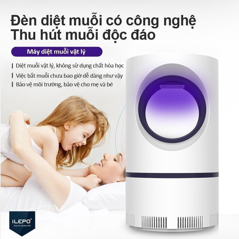 Đèn bắt muỗi hình trụ thông minh bóng hút led tia uv  đầu cắm cổng usb cho phòng ngủ